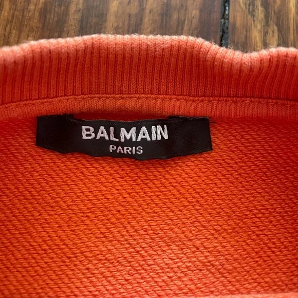 Balmain Kids Orange Sweatshirt, size 6 - Picture 5 of 9